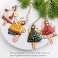 Miniatyrbild 4 av 5: Jultomte-prydnader för julgran, dansande flygande tenn A