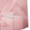 Miniatyrbild 5 av 8: Lyxig prinsessa 3-sidig öppning sänghimmel myggnät sängkläder (rosa M)