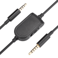 Miniatyrbild 5 av 5: TPE Svart Bärbar Spelheadset Hörlurar Ljudkabel med 3,5 mm-kontakt för Logitech Astro A10/A40/A30/A50