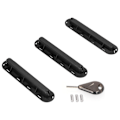 Miniatyrbillede 7 af 8: 3 stk. Surfboard Rudder Groove Plast Finned Box Plug Fin Plug Base med SkruerSort
