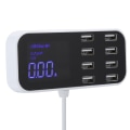 Miniatyrbilde 5 av 5: 8 porter hurtig billader, multi USB ladestasjon, digitalt display for IOS/Samsung
