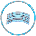 Miniatyrbild 1 av 5: Justerbar Viktad Hula Hoop, Kärnmuskelintensitet för Träningsentusiaster, Lätt att Bära Design för Mångsidiga Träningspass, Bränn Kalorier med Dynamik