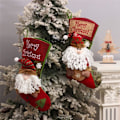 Miniatyrbild 3 av 8: Söta Jultomte Snögubbe Ren Julstrumpor, Personlig Design med Klassiska Element för Festlig Dekor