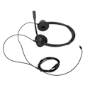 Miniatyrbilde 2 av 8: Binaural 3,5 mm forretningsheadset med dobbeltsidig hodesett med HD stereolyd for konferansesamtaler, kundesenter og nettkurs