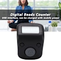 Miniatyrbild 7 av 8: Digital Pärlräknare Manuell Ringform Mini Chanting Räkneverktyg för Buddhistisk MeditationWisdom Svart