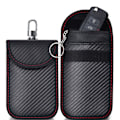 Miniatyrbild 1 av 5: Signal Blocking Faraday Pouch Bag, Set of 2 Rfid Signal Blocking Pouches for Car Key, Carbon Fiber Anti Rfid Protection Case