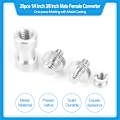 Miniatyrbilde 4 av 8: 20 stk 1/4 tommers 3/8 tommers hann hunn konverter gjengede adapter skruer tilbehør