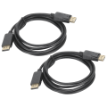 Miniatyrbilde 5 av 5: 2 stk DisplayPort-tilkoblingskabel DP til DP-kabel 1,8 m DP hann til hann adapterkabel