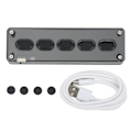 Miniatyrbilde 2 av 8: Mini 5-tasters tastatur Bluetooth trådløs USB kablet dobbel modus demp mute snarvei multifunksjon for PC datamaskin skrivebord