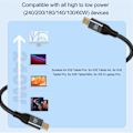 Miniatyrbild 5 av 5: USB C till USB C-kabel PD3.1 240W Snabbladdning 6,6ft 480Mbps E Mark2.0 Chip Universell Hane till Hane USB C Förlängningskabel