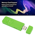 Miniatyrbilde 8 av 8: MP3-spiller med tapsfritt lyd, støtter opptil 64 GB, mini musikkspiller for studenter, løping, reiser, grønn