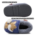Miniatyrbild 3 av 5: 1 par Tofflor för småbarn, Fodrade med päls Varma Slip On Hemtofflor Söta Vintertofflor Halkfria Innetofflor navy blue 16.5cm