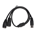 Miniatyrbillede 2 af 8: DIN 5-polet Han til 2 DIN 5-polet Hun Kabel Høj Præcision DIN 5-polet Splitter Adapter Kabel 1.6ft