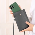 Miniatyrbillede 4 af 5: PU Læder Lille Mobiltelefon Crossbody Taske Punge til Kvinder Cross Body