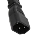 Miniatyrbillede 3 af 8: Enkelt C14 til dobbelt 5 15R C13 ledning kort strømkabel UPS server Y splitter adapter kabel til PC skærm printer