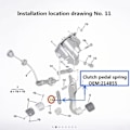 Miniatyrbild 7 av 8: Kopplingspedal Återfjäder Förbättra Kör Säkerhet 214855 Ersättning för Peugeot 307 206 207 408 308