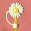 Miniatyrbillede 1 af 2: Sugerør Spidser Dæksel Silikone PVC PP Støv Tæt Genanvendelig Bærbar Sugerør Propper til Børn Familier(Daisy [uden Sugerør] )