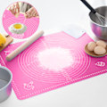 Miniatyrbild 4 av 7: Värmebeständig Bakmatta i Silikon, Nonstick Degmatta för Hantverk och Matlagning med Exakta Mått, Lättrengjord Rosa Matta för Ugn Mikrovågsugn