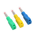 Miniatyrbilde 4 av 8: 10 stk 4mm tilbaketrekbare bananplugg sveisebare testledninger ender CAT II 600V 32A 5 farger for 3C digitalt utstyr