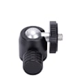 Miniatyrbillede 1 af 8: Mini stativkuglehoved med 1/4 tommers skrue og hot shoe-montering til DSLR-kamera ringlys sølvkugle