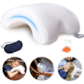 Miniatyrbild 1 av 7: Innovativ Tunneldesign Kuddkudde, Memory Foam Långsam Återhämtning för Par, Andningsbar och Patenterad Tunnelkudde för Anti-Handtryck,