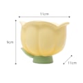 Miniatyrbillede 4 af 5: Blomsterformet opbevaringsboks Innovativ sød opbevaring Dekorativt ornament til entrebord Sminkebord Gul
