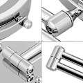 Pikkukuva 2 / 9: Seinään kiinnitettävä meikkipeili, 10x suurentava kaksipuolinen LED-valopeili kylpyhuoneeseen, 360° kääntyvä, USB ladattava ja 7 tuuman jatkettava