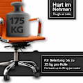 Miniatyrbild 4 av 5: Hjulbyte för skrivbordsstol, enkel montering, hjul med hög belastningskapacitet för alla golv, precisionskullager, set om 5