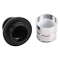 Miniatyrbilde 2 av 5: 1 stk. Bærbar lighterformet metallskjult oppbevaringsboks for piller (svart og sølv) 28*38mm