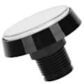 Miniatyrbillede 7 af 8: 60mm Stor Rund Flad Knap med LED-lys 3-Fods Kontakt til Kranmaskine Spilkonsol Hvid