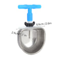 Miniatyrbilde 6 av 8: 10 sett rustfritt stål kanin drikker drikkevannskål fôringstilbehør for mårrev (en stykke tee-kontakt)