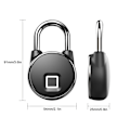 Miniatyrbillede 4 af 8: Intelligent Fingerprint Lock Bluetooth APP IP65 Vandtæt Lang Standby Tid Bærbar Hjemmesikkerhed