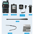 Miniatyrbild 5 av 5: Kompakt Handhållen Radioskanner, Dubbelbandstransceiver Bärbar Tvåvägsradio med 1800mAh Batteri, VOX-funktion, CTCSS CDCSS för VHF UHF-frekvens