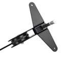 Miniatyrbillede 4 af 8: Kano Rudder Aluminiumlegering Kajak Fiskerbåd Ror Fodretningskontrol Udstyrssæt
