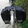 Miniatyrbillede 5 af 5: (Sort) Dobbelte Cykeltasker Sadeltaske Mib Cykel Cykling Bagagebærer Taske