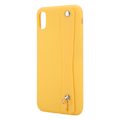 Miniatyrbilde 2 av 2: Solid Color Full Pack TPU Anti-fall Phone Case med Rem for iPhone xs max (Gul)