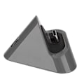 Miniatyrbild 3 av 5: Bärbar triangulär typ C laddningsbas i metall för Switch / Lite-värd (grå)