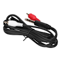 Miniatyrbillede 4 af 5: 1,5M/4,9ft 6,35mm forgyldt stik han til dobbelt RCA han lydkabel stik ledning