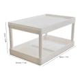 Miniatyrbillede 6 af 8: Makeup Stativ 2 Lags Organizer Soveværelse Kontor Studerende Sovesale Skrivebord Affalds Opbevaringshylde Lille