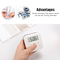 Miniatyrbilde 3 av 4: 4 Rutenett Digital Intelligent Pilleboks Eldre Pasient Timing Alarm Klokke Medisinboks Blå