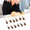 Miniatyrbilde 1 av 8: 12 stk. Universal glidelåsreparasjonssett for DIY jakker, jeans, bukser, frakker, lommebøker, kaffe