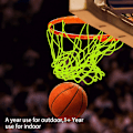 Miniatyrbild 5 av 5: Basketnät som lyser i mörkret, nattljus korg nät Heavy Duty ersättning utomhus lysande tjock solenergi alla väder bärbar standardstorlek