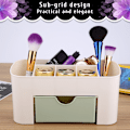 Miniatyrbillede 2 af 5: Multifunktionel skrivebordsarrangør, skuffestationærholder, makeup-opbevaringsboks hjem, grøn