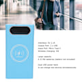 Miniatyrbillede 6 af 8: 10W 5W 6 21700 Batterier Boks Svejsefri Powerbank Boks Kit DIY Trådløs Oplader Ydre Etui Blå