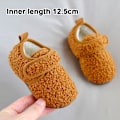 Miniatyrbild 2 av 5: 1 par Unisex Barn Toddler Tofflor Strumpor, Konstgjorda Ulltofflor med Halkfri Gummisula (Inre längd 12.5cm) brown 12.5cm