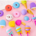 Miniatyrbillede 5 af 5: Kreative cupcake viskelæder, cupcake viskelæder i en række frugtfarver, skoleartikler til børn, klasseværelsesgaver