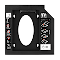 Miniatyrbillede 1 af 2: 2,5\" SATA HDD SSD-kabinet Harddiskdrev Bay Caddy Optisk DVD-adapter til bærbar computer 12,7mm