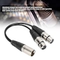 Miniatyrbillede 7 af 8: XLR Han til Dobbelt XLR Hun Kabel Mikrofon Stereo Afbalanceret Forbindelsesledning til Lydadapter Hvid 1m / 3.3ft
