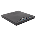Pikkukuva 2 / 5: Ulkoinen DVD-asema sisäänrakennetulla Type C -kaapelilla 4 USB3.0-liitäntää Musta ABS-materiaali Kannettava CD-kirjoitin OS X -järjestelmälle
