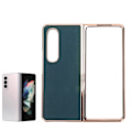 Miniatyrbillede 1 af 8: Foldbar telefonetui til Samsung Galaxy Z Fold 4 Nano-belagt læderstjernemønster Anti-scratch telefonbeskyttelse Blå